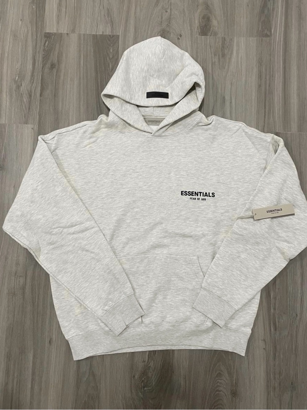 ESSENTIALS Men’s Light Heather Gray Pullover Hoodie